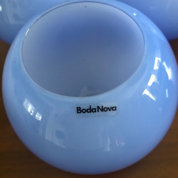 NEW & RARE! Set of 5 Blue Mid Century Modern Candle Holders Boda Nova Sweden - Picture 4 of 5